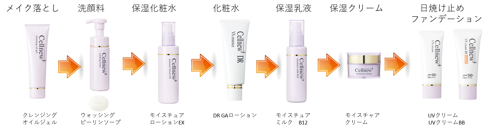 セルニューご使用順序